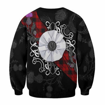 Ewing Tartan Sweatshirt Jacobite White Rose - Tartan Vibes Clothing