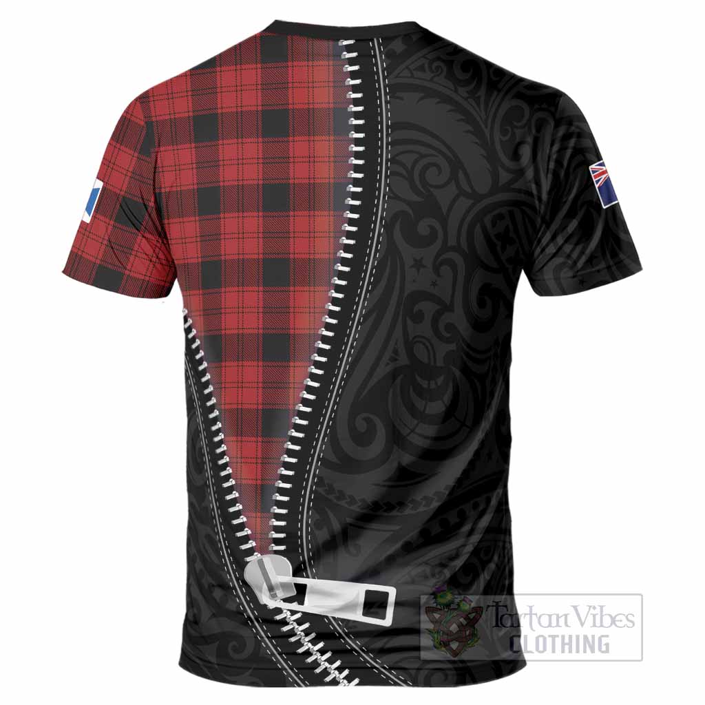 Ewing Tartan T-Shirt New Zealand Pattern Unique Zipper Stylized