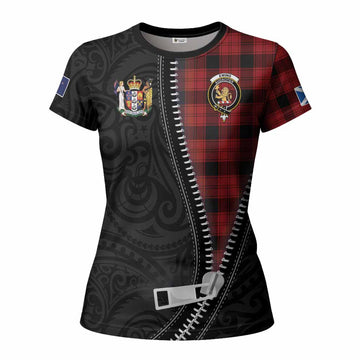 Ewing Tartan Women T shirt New Zealand Pattern Unique Zipper Stylized