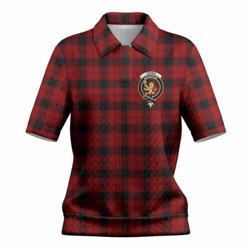 Ewing Tartan Women’s Polo Sweater Top with Family Crest