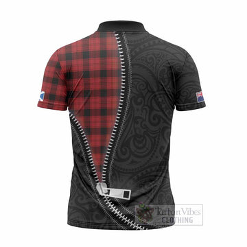 Ewing Tartan Zipper Polo Shirt New Zealand Pattern Unique Zipper Stylized