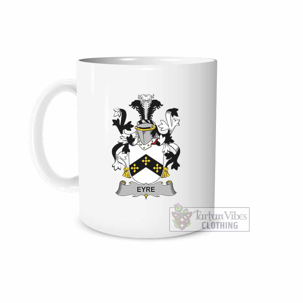 Eyre Irish Clan Coat of Arms Ceramic Mug White - 2D-tartanvibesclothing