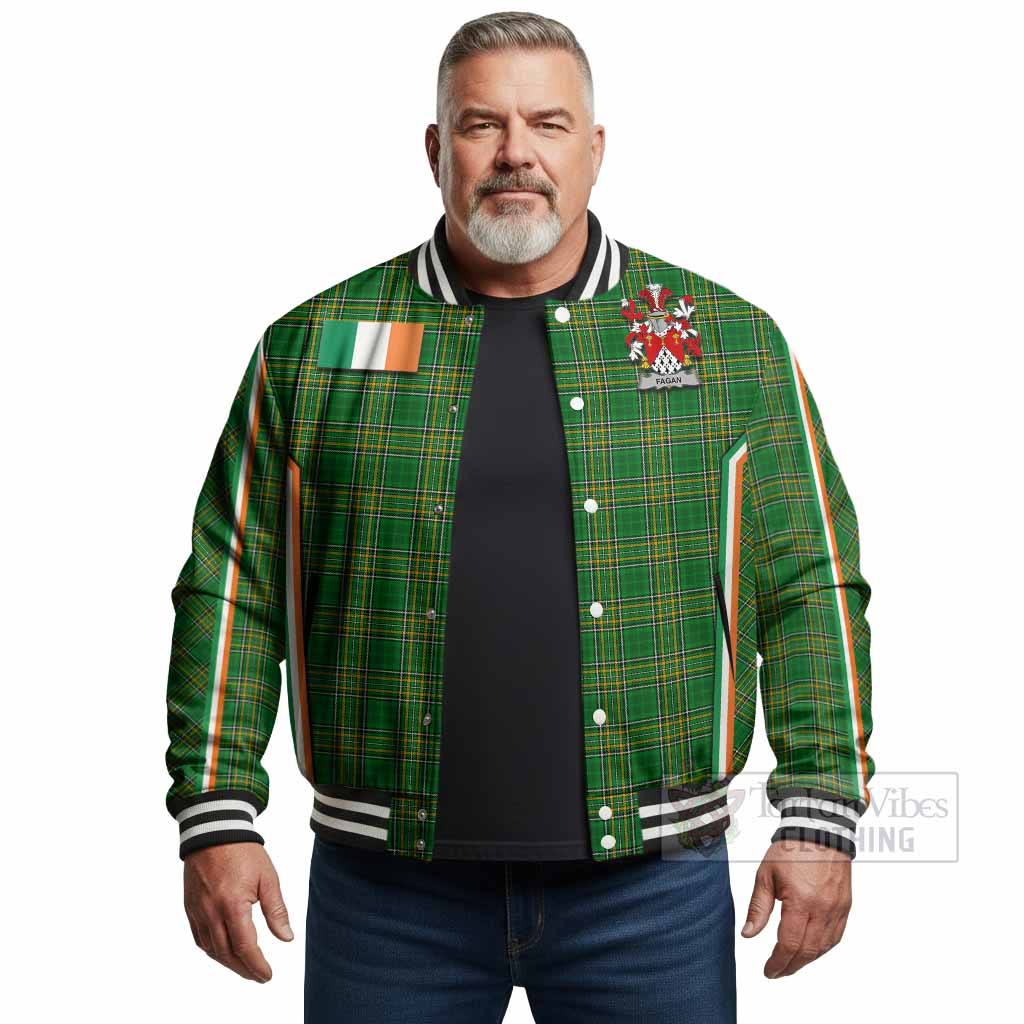 Fagan Irish Clan Coat of Arm Tartan Baseball Jacket Flag Style