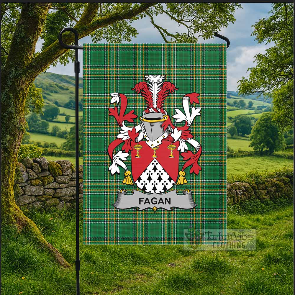 Fagan Irish Clan Tartan Flag with Coat of Arms