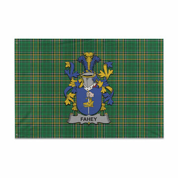 Fahey Irish Clan Tartan House Flag with Coat of Arms