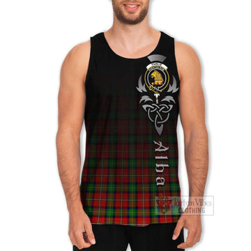 Tartan Vibes Clothing Fairlie Tartan Men's Tank Top Featuring Alba Gu Brath Family Crest Celtic Inspired