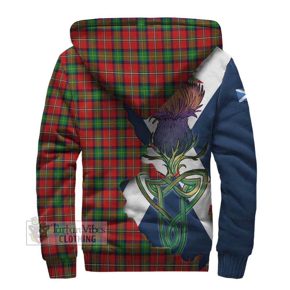 Tartan Vibes Clothing Fairlie Tartan Family Crest Sherpa Hoodie Scottish Thistle Celtic Inspired
