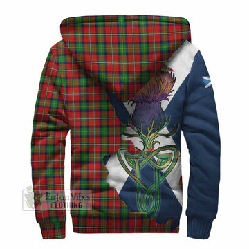 Tartan Vibes Clothing Fairlie Tartan Family Crest Sherpa Hoodie Scottish Thistle Celtic Inspired