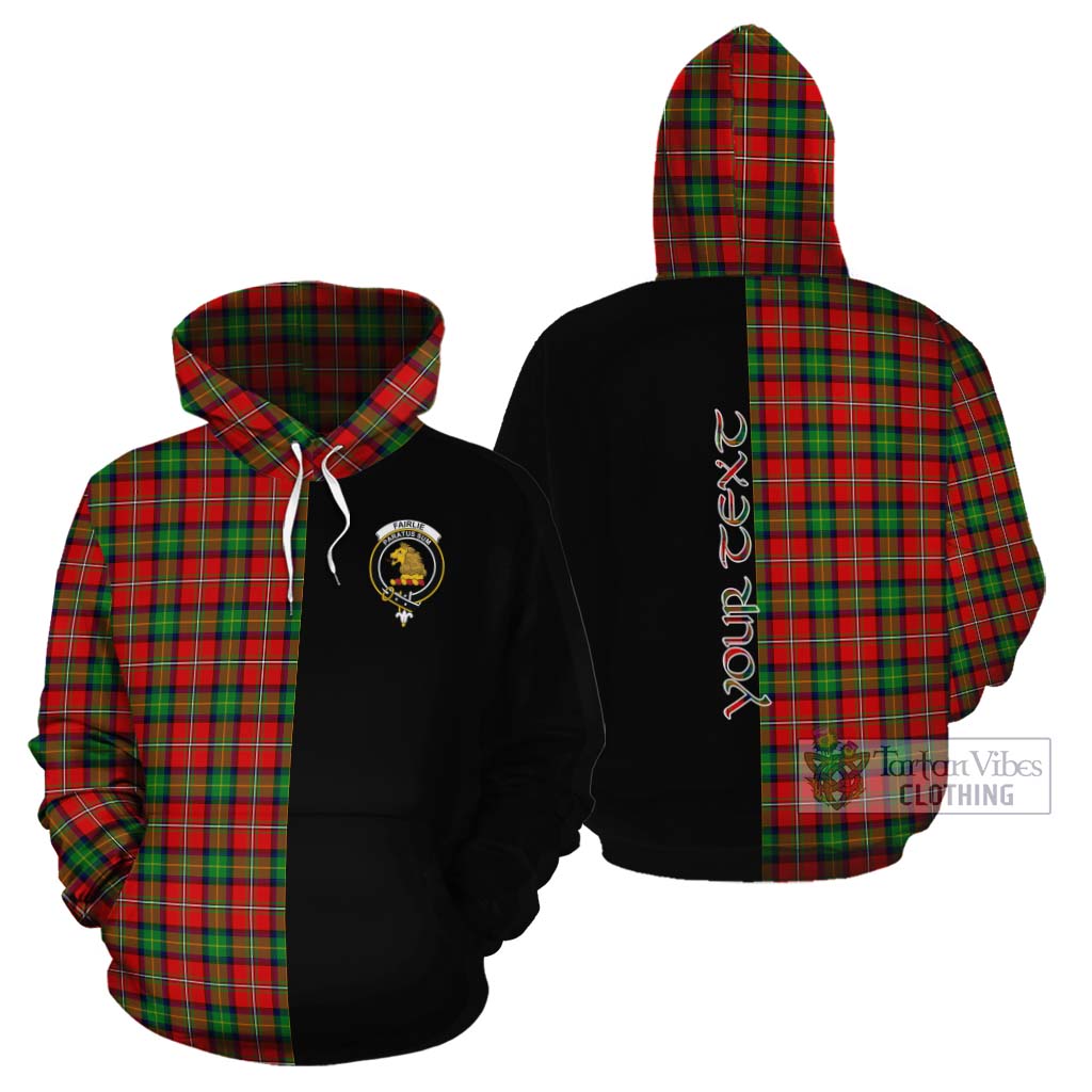 Tartan Vibes Clothing Fairlie Tartan Cotton Hoodie with Family Crest and Half Of Me Style
