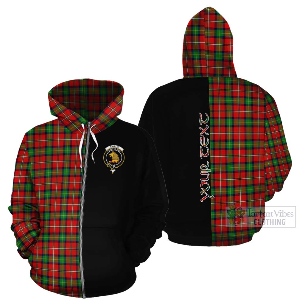 Tartan Vibes Clothing Fairlie Tartan Cotton Hoodie with Family Crest and Half Of Me Style