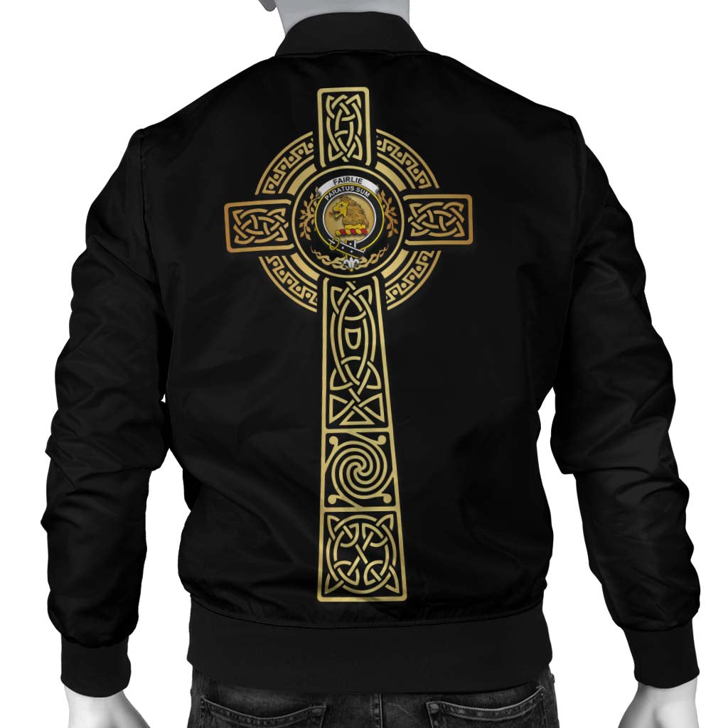 Fairlie Clan Bomber Jacket with Golden Celtic Tree Of Life - Tartanvibesclothing