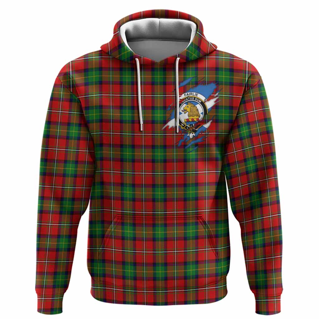 Fairlie Clan Crest In Me Tartan Hoodie Scotland Flag Style