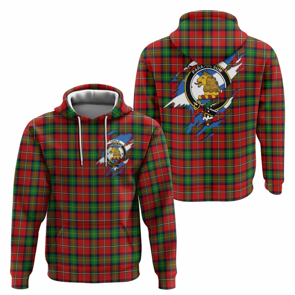 Fairlie Clan Crest In Me Tartan Hoodie Scotland Flag Style