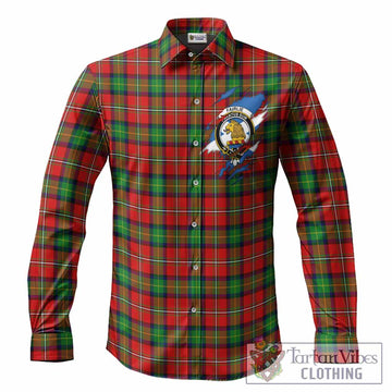 Fairlie Clan Crest In Me Tartan Long Sleeve Button Shirts Scotland Flag Style