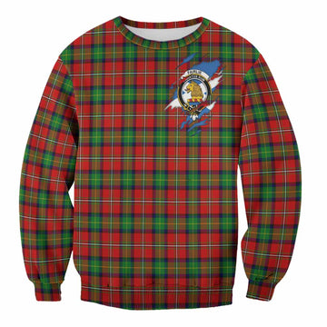 Fairlie Clan Crest In Me Tartan Sweatshirt Scotland Flag Style