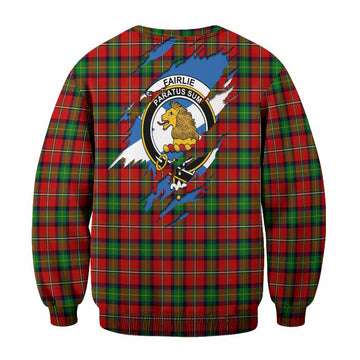 Fairlie Clan Crest In Me Tartan Sweatshirt Scotland Flag Style