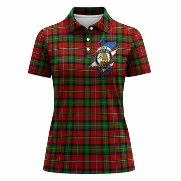 Fairlie Clan Crest In Me Tartan Women Polo Shirt Scotland Flag Style