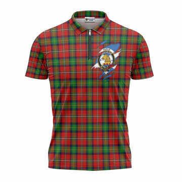 Fairlie Clan Crest In Me Tartan Zipper Polo Shirt Scotland Flag Style