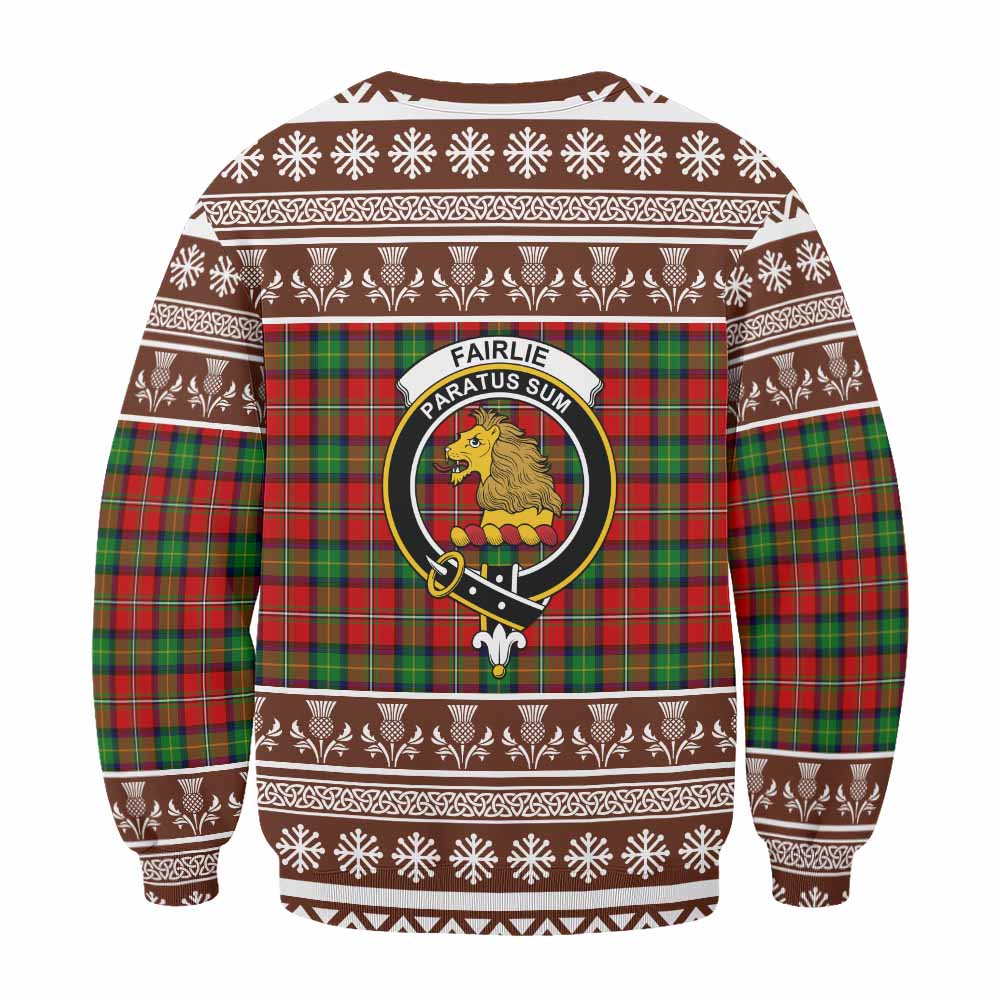 Fairlie Clan Tartan Christmas Sweatshirt with Family Crest - Tartan Vibes Clothing