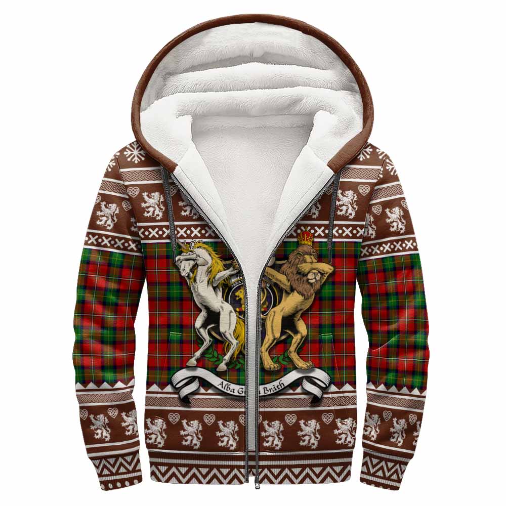 Fairlie Clan Tartan Crest Christmas Fleece Hoodie Coat of Arms Funny Style - Tartan Vibes Clothing
