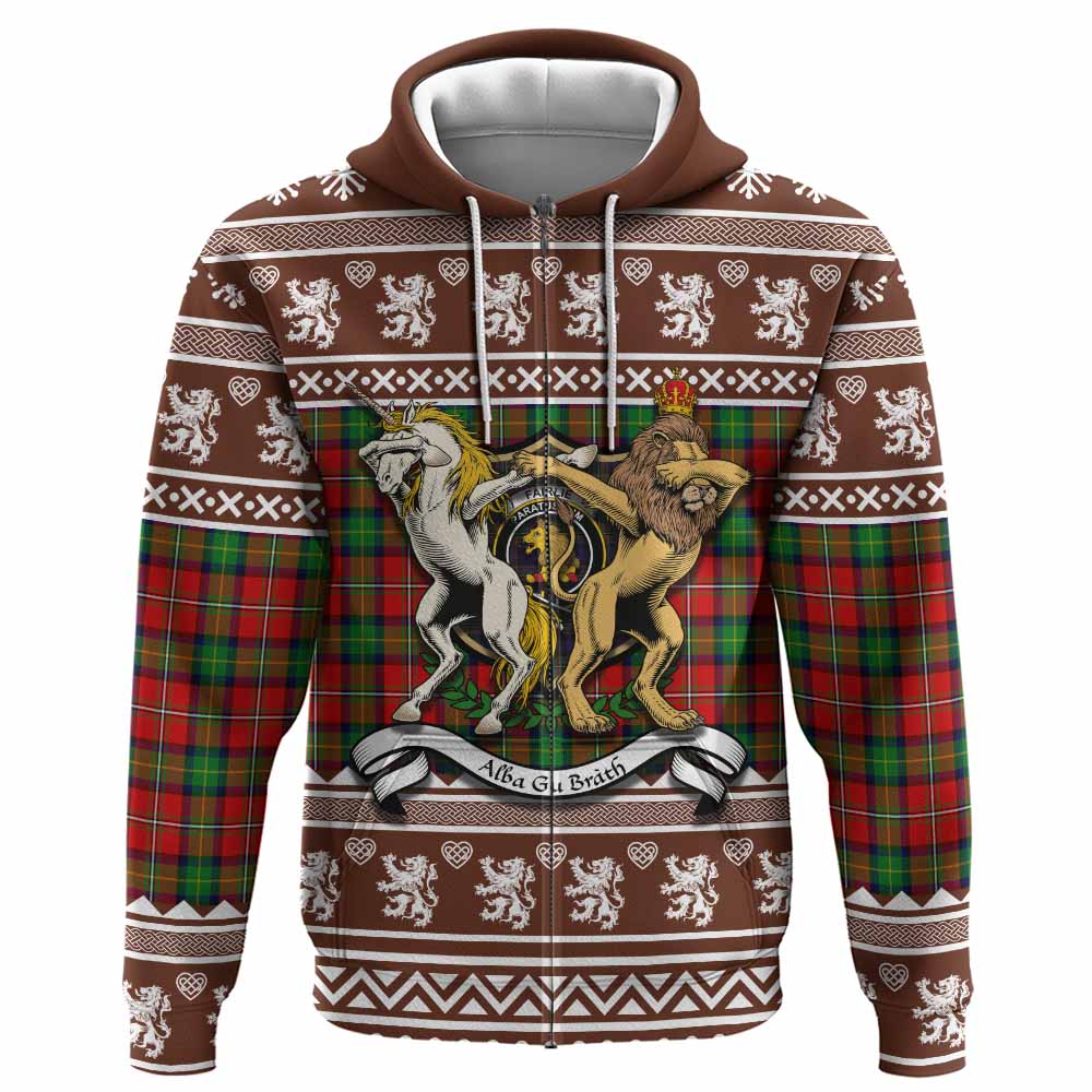 Fairlie Clan Tartan Crest Christmas Hoodie Coat of Arms Funny Style - Tartan Vibes Clothing