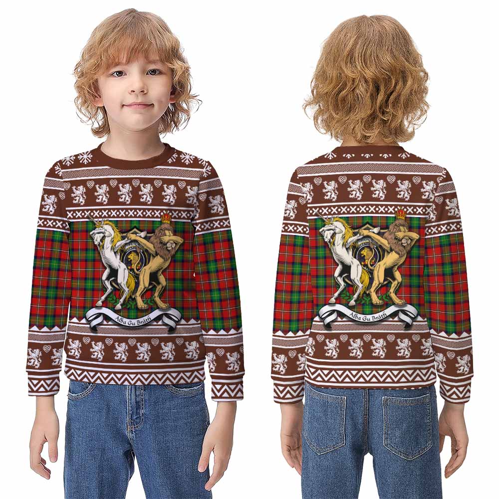 Fairlie Clan Tartan Crest Christmas Kid Ugly Sweatshirt Coat of Arms Funny Style - Tartan Vibes Clothing