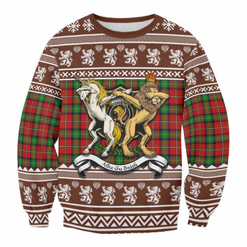 Fairlie Clan Tartan Crest Christmas Sweatshirt Coat of Arms Funny Style