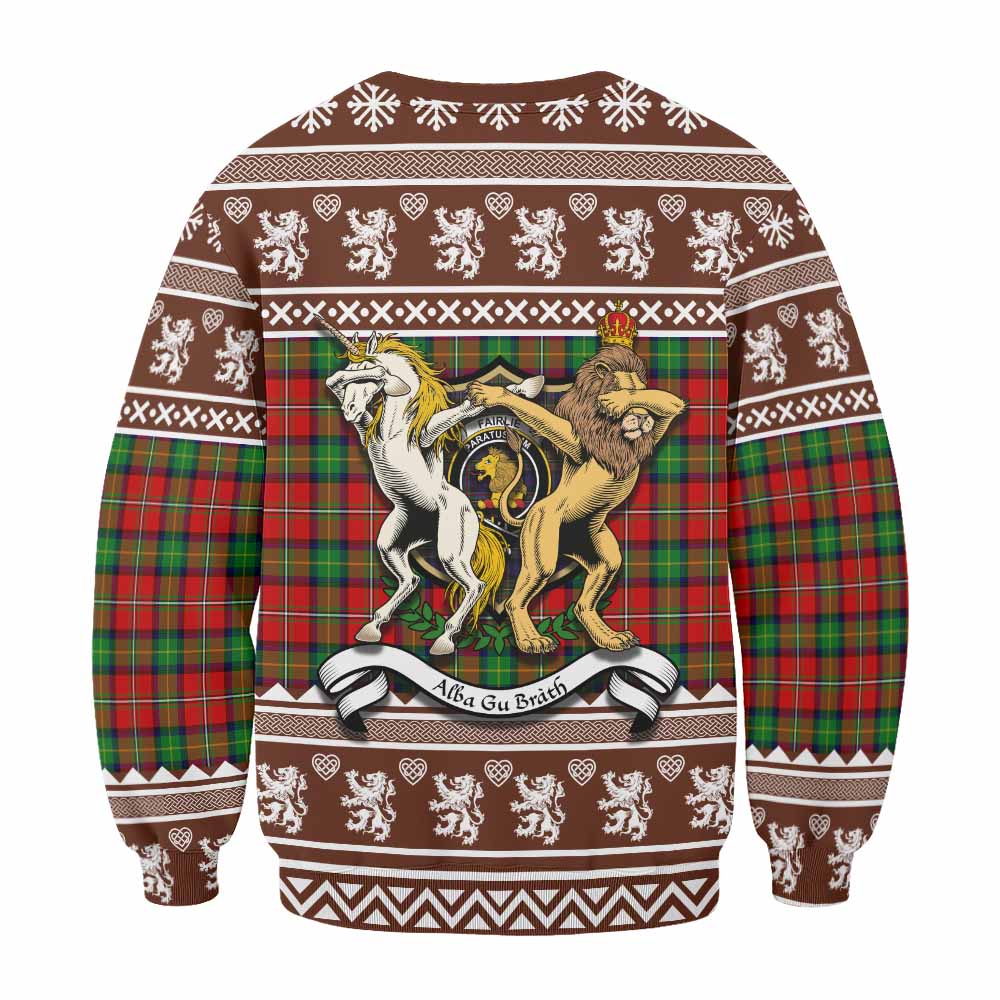 Fairlie Clan Tartan Crest Christmas Sweatshirt Coat of Arms Funny Style - Tartan Vibes Clothing