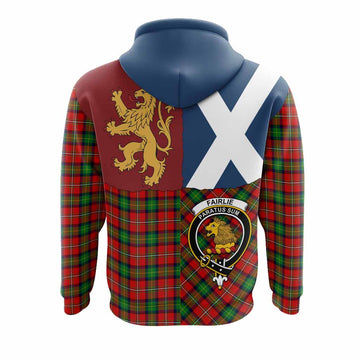Fairlie Crest Tartan Hoodie with Lion Rampant Saltire Style