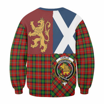 Fairlie Crest Tartan Sweatshirt with Lion Rampant Saltire Style