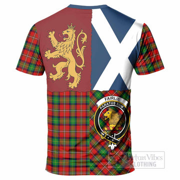 Fairlie Crest Tartan T-Shirt with Lion Rampant Saltire Style