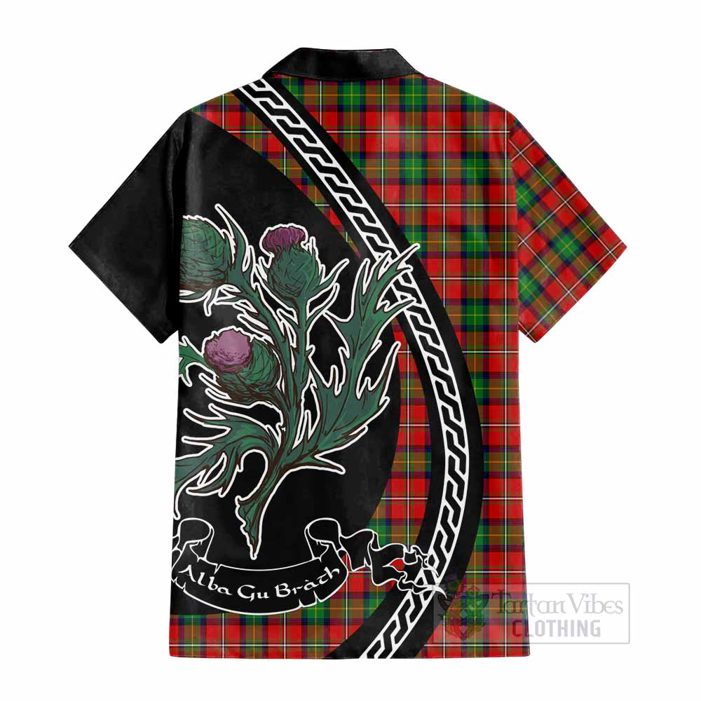 Fairlie Family Crest Tartan Cotton Hawaiian Shirt Alba Thistle Inspired - Tartan Vibes Clothing