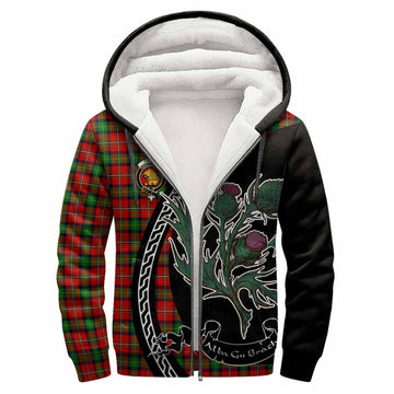 Fairlie Family Crest Tartan Sherpa Hoodie Alba Thistle Inspired