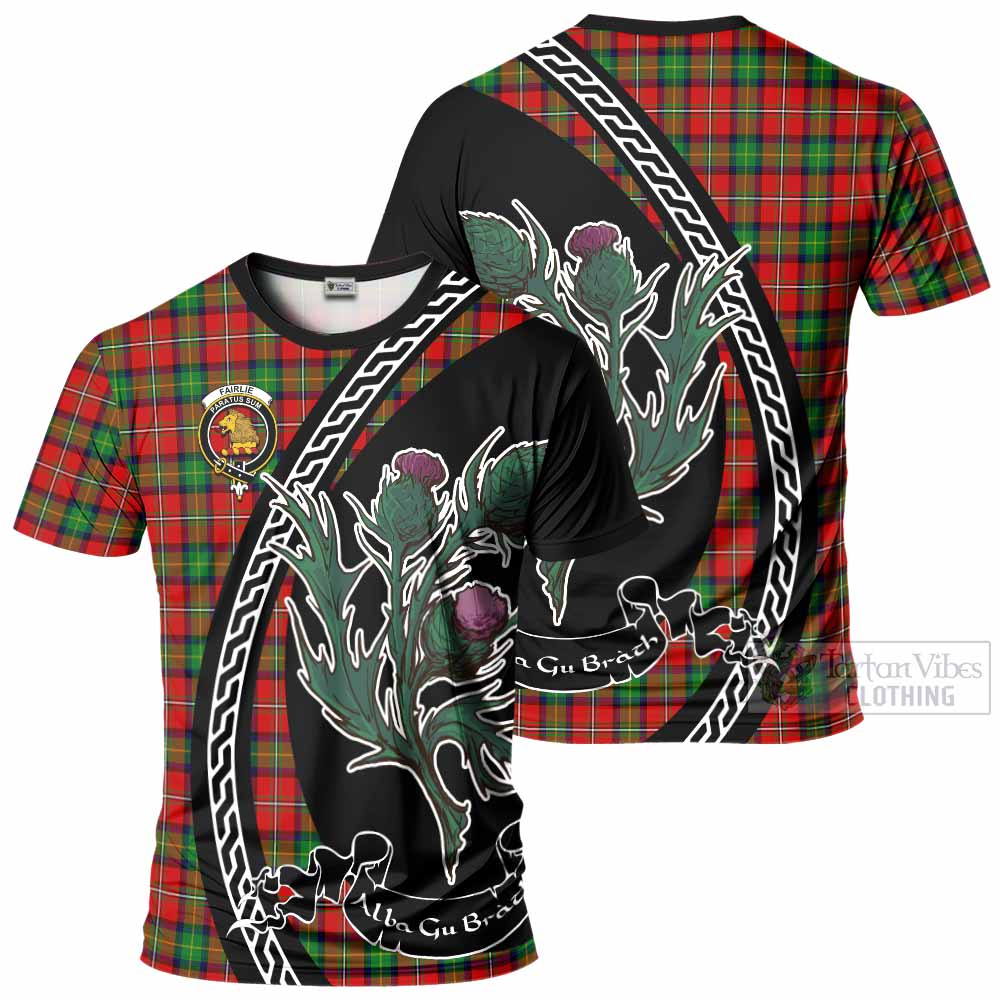 Fairlie Family Crest Tartan T-Shirt Alba Thistle Inspired - Tartan Vibes Clothing