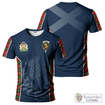 Fairlie Modern Tartan T-Shirt with Family Crest and Scottish Thistle Vibes Sport Style
