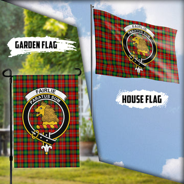 Fairlie Modern Tartan Flag with Family Crest
