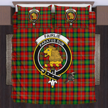 Fairlie Modern Tartan Bedding Set with Family Crest