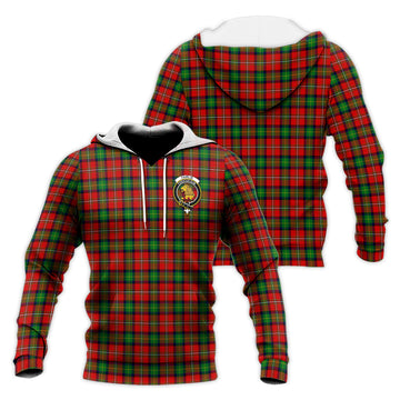 Fairlie Tartan Knitted Hoodie with Family Crest