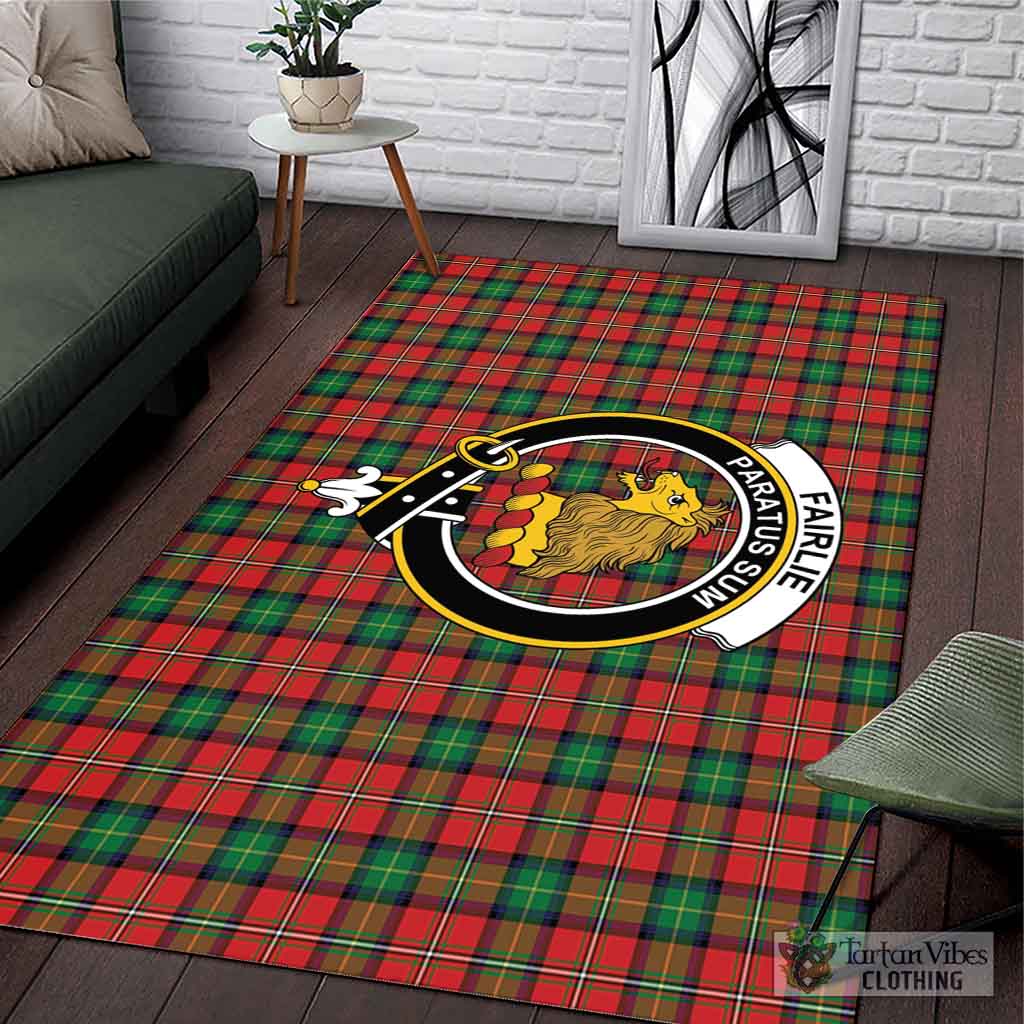 Tartan Vibes Clothing Fairlie Modern Tartan Area Rug with Family Crest