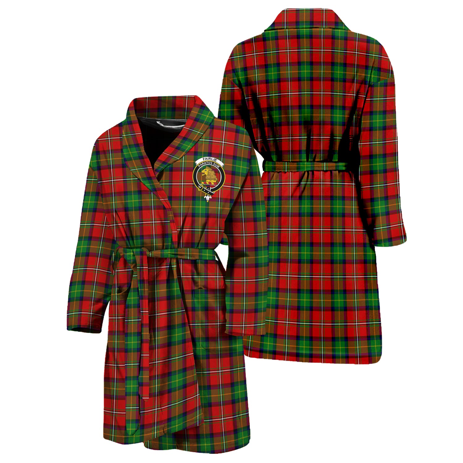 Fairlie Tartan Bathrobe with Family Crest Unisex S - Tartan Vibes Clothing