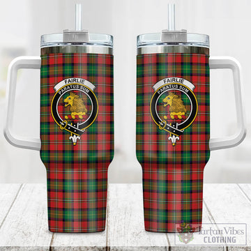 Tartan Vibes Clothing Fairlie Modern Tartan and Family Crest Tumbler with Handle