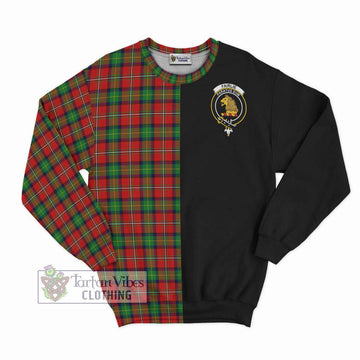 Fairlie Tartan Sweatshirt with Family Crest and Half Of Me Style - Tartanvibesclothing Shop