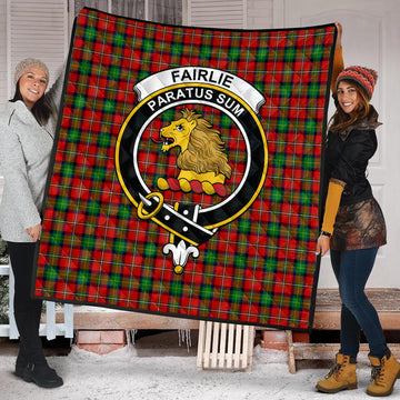 Fairlie Modern Tartan Quilt with Family Crest
