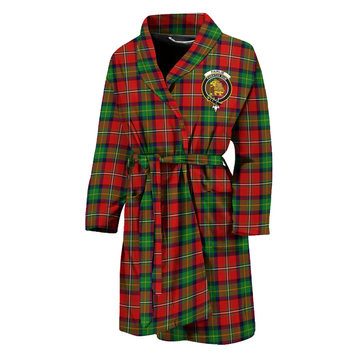 Fairlie Tartan Bathrobe with Family Crest Unisex M - Tartan Vibes Clothing