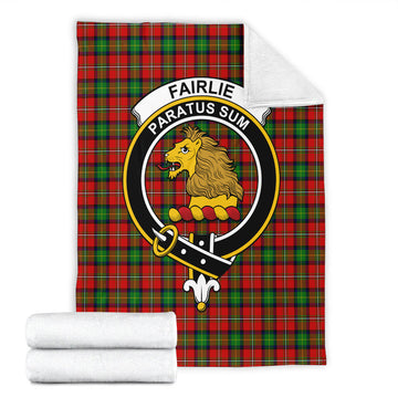 Fairlie Modern Tartan Blanket with Family Crest