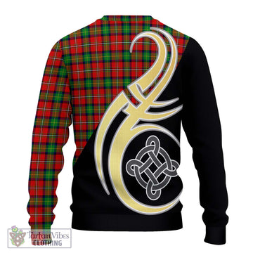 Fairlie Tartan Knitted Sweater with Family Crest and Celtic Symbol Style - Tartan Vibes Clothing