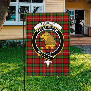 Fairlie Modern Tartan Flag with Family Crest