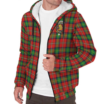 Fairlie Tartan Sherpa Hoodie with Family Crest