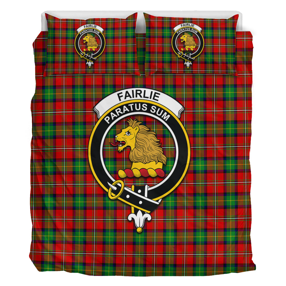 Fairlie Tartan Bedding Set with Family Crest - Tartan Vibes Clothing