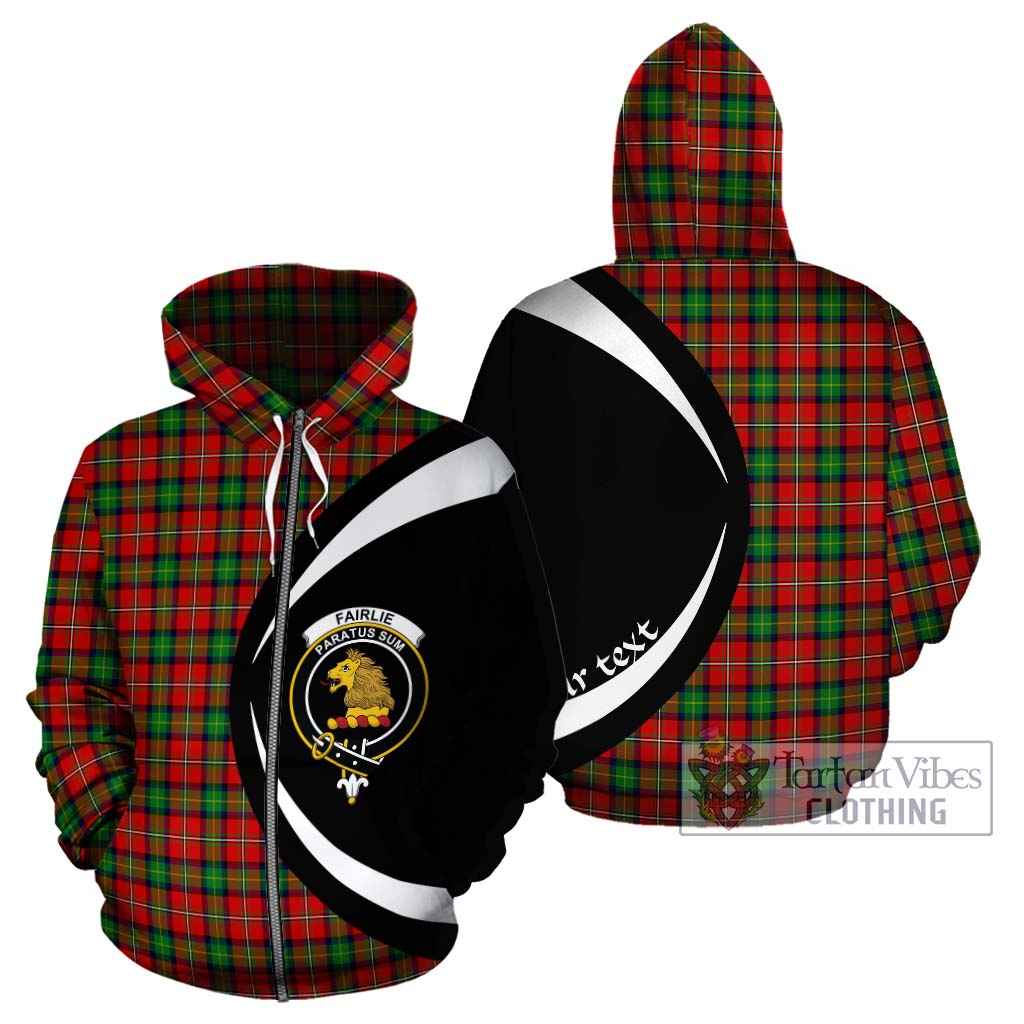 Tartan Vibes Clothing Fairlie Modern Tartan Hoodie with Family Crest Circle Style